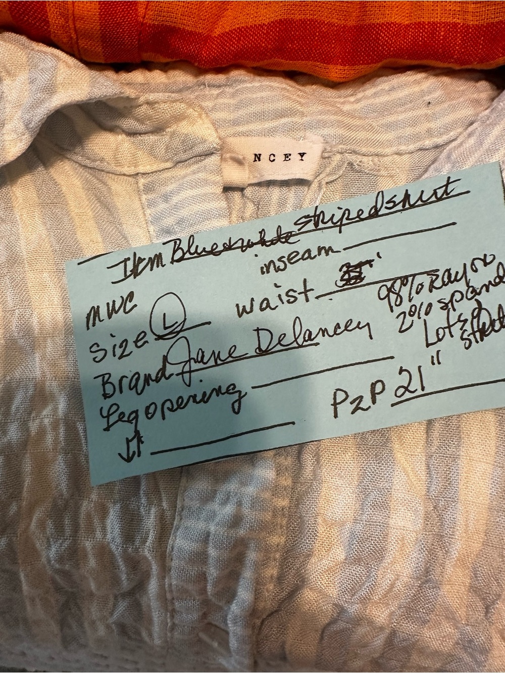 Jane & Delancey Light Blue Linen Top - Picture 10 of 10